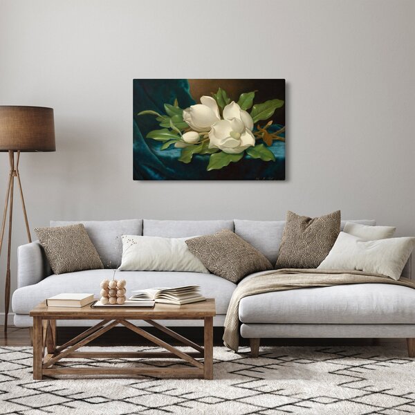 Obraz - Martin Johnson Heade, Giant Magnolias on a Blue Velvet Cloth, reprodukcia (90x60 cm)