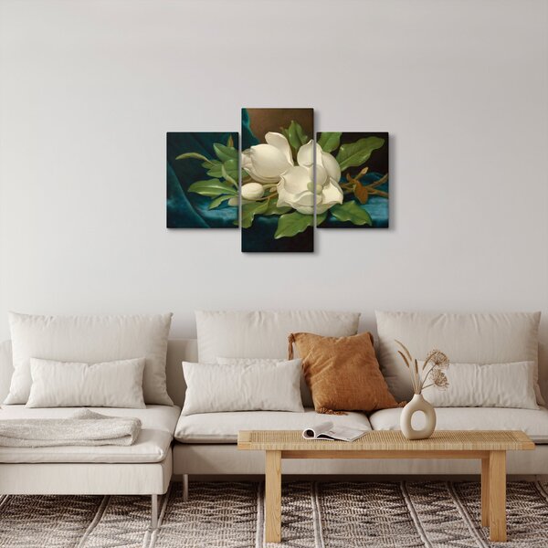 Obraz - Martin Johnson Heade, Giant Magnolias on a Blue Velvet Cloth, reprodukcia (90x60 cm)