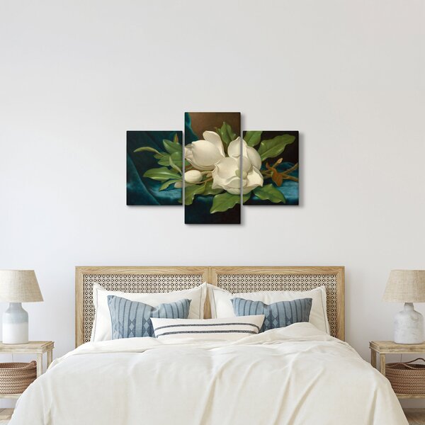Obraz - Martin Johnson Heade, Giant Magnolias on a Blue Velvet Cloth, reprodukcia (90x60 cm)