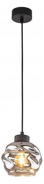 LED luster na lankách ZULIA 1xE27/15W/230V čierna/dymová čierna