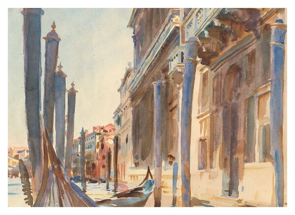 Obraz - John Singer Sargent, Gondola Moorings on the Grand Canal, reprodukcia (70x50 cm)