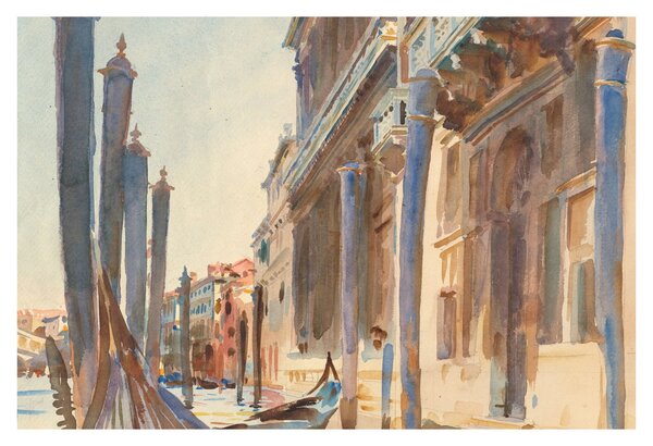 Obraz - John Singer Sargent, Gondola Moorings on the Grand Canal, reprodukcia (90x60 cm)