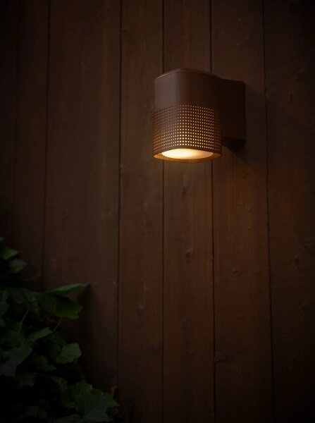 Nordlux - Vonkajšie nástenné svietidlo SIDARA 1xE27/15W/230V IP54 hnedé