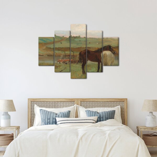 Obraz - Edgar Degas, Horses in a Meadow, reprodukcia (150x105 cm)