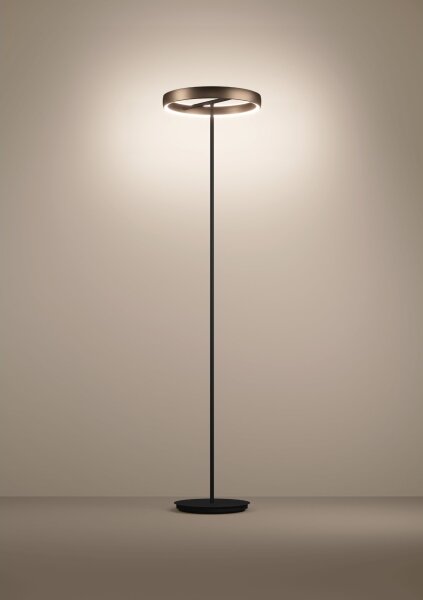 Eglo 390452 - LED stmievateľná stojacia lampa TRABUCO 2xLED/19W/230V 2200-6500K hnedá