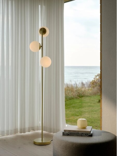 Nordlux - Stojacia lampa LILLY 3xE14/10W/230V mosadz