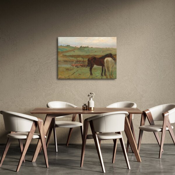 Obraz - Edgar Degas, Horses in a Meadow, reprodukcia (70x50 cm)
