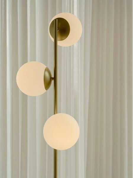 Nordlux - Stojacia lampa LILLY 3xE14/10W/230V mosadz