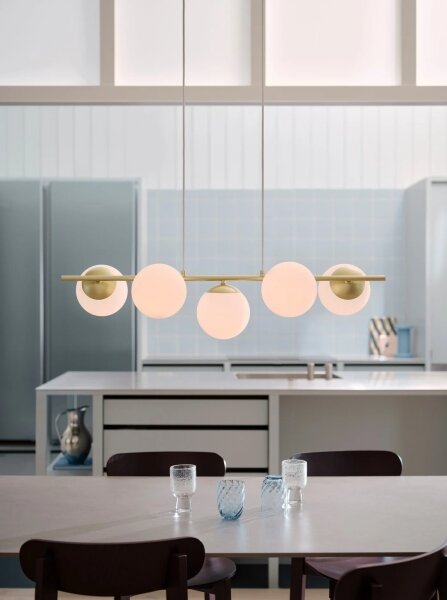 Nordlux - Luster na lanku LILLY 5xE14/10W/230V mosadz