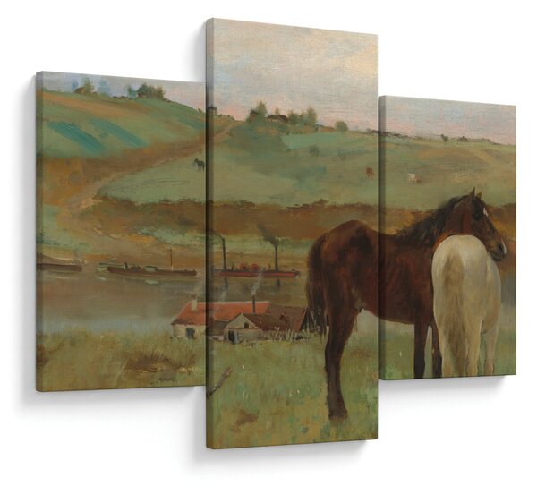 Obraz - Edgar Degas, Horses in a Meadow, reprodukcia (90x60 cm)