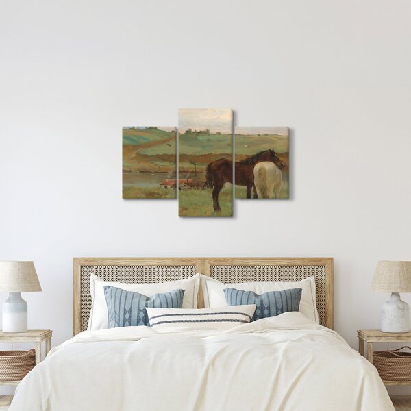 Obraz - Edgar Degas, Horses in a Meadow, reprodukcia (90x60 cm)