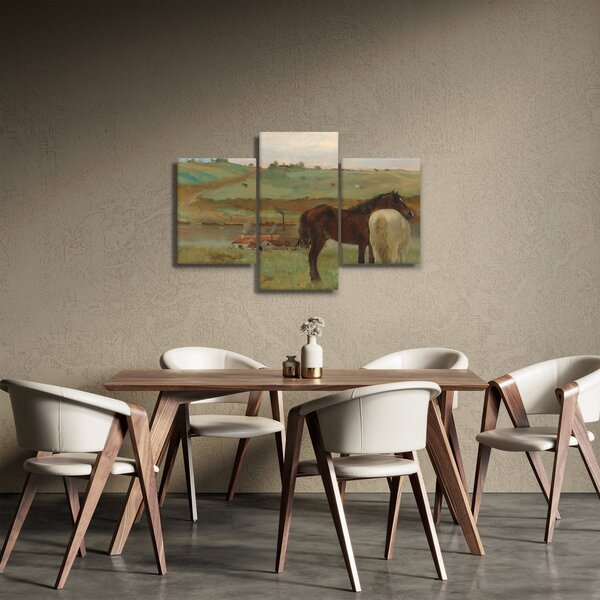 Obraz - Edgar Degas, Horses in a Meadow, reprodukcia (90x60 cm)