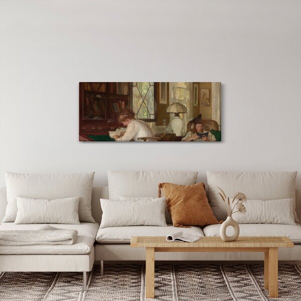 Obraz - Edmund Tarbell, Josephine and Mercie, reprodukcia (120x50 cm)
