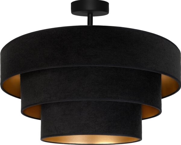 Brilagi - Prisadený luster LUNETA 1xE27/60W/230V pr. 40 cm čierna/zlatá