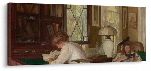 Obraz - Edmund Tarbell, Josephine and Mercie, reprodukcia (120x50 cm)