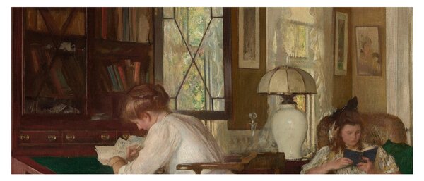 Obraz - Edmund Tarbell, Josephine and Mercie, reprodukcia (120x50 cm)