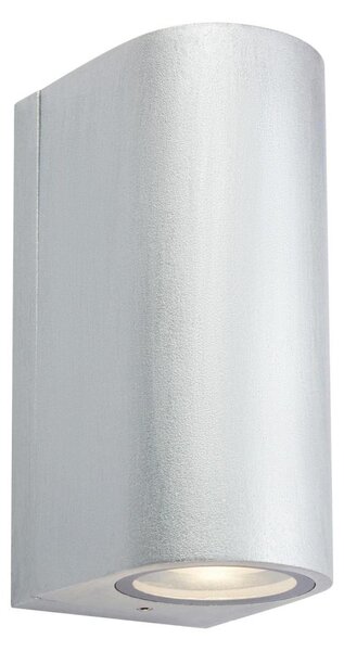 Markslöjd 109112 - LED stmievateľné vonkajšie nástenné svietidlo ALOR 2xLED/4,9W/230V IP65 strieborné