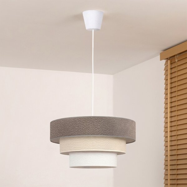 Brilagi - Luster na lanku LUNETA 1xE27/60W/230V pr. 40 cm šedá/krémová/biela