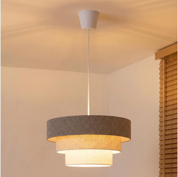 Brilagi - Luster na lanku LUNETA 1xE27/60W/230V pr. 40 cm šedá/krémová/biela