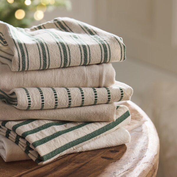 Bavlnená utierka Orla Green Woven Stripes