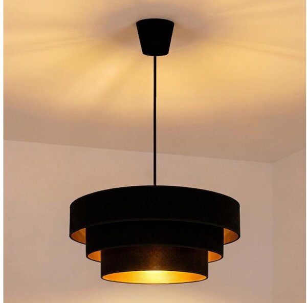 Brilagi - Luster na lanku LUNETA 1xE27/60W/230V pr. 40 cm čierna/zlatá