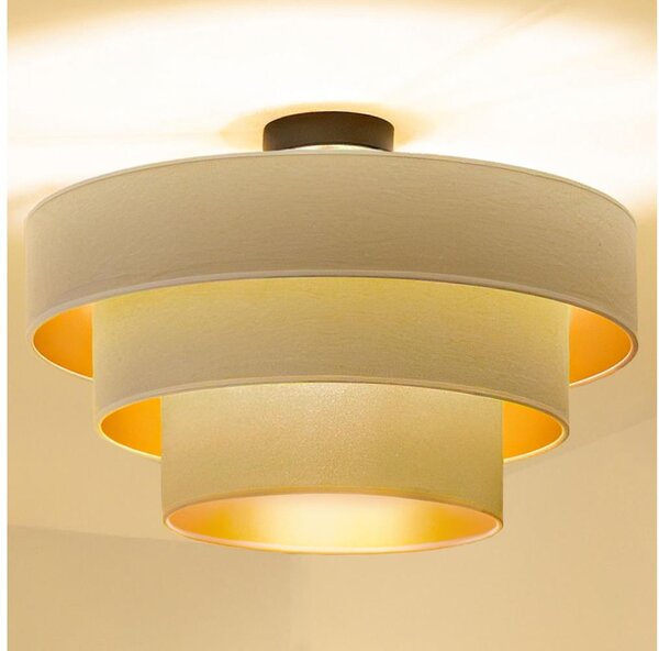 Brilagi - Prisadený luster LUNETA 1xE27/60W/230V, priemer 40 cm, krémová/zlatá