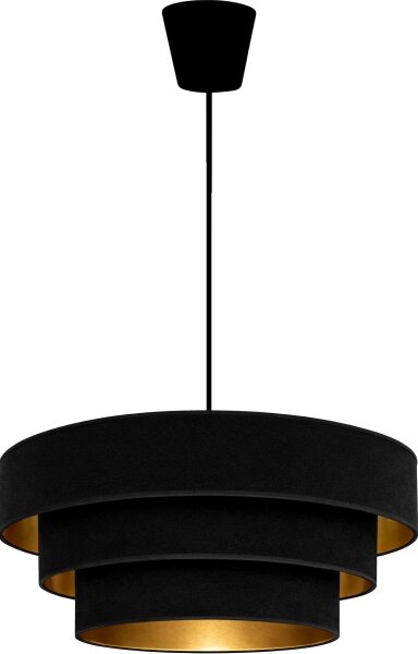 Brilagi - Luster na lanku LUNETA 1xE27/60W/230V pr. 40 cm čierna/zlatá