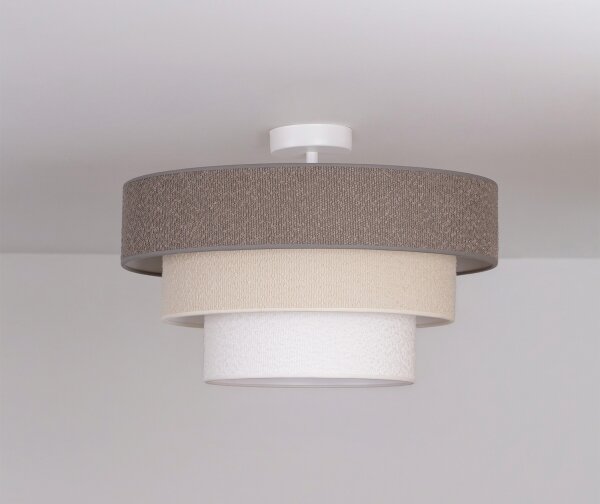 Brilagi - Prisadený luster LUNETA 1xE27/60W/230V priemer 40 cm sivá/krémová/biela