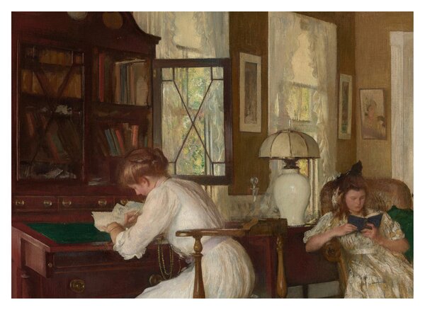 Obraz - Edmund Tarbell, Josephine and Mercie, reprodukcia (70x50 cm)