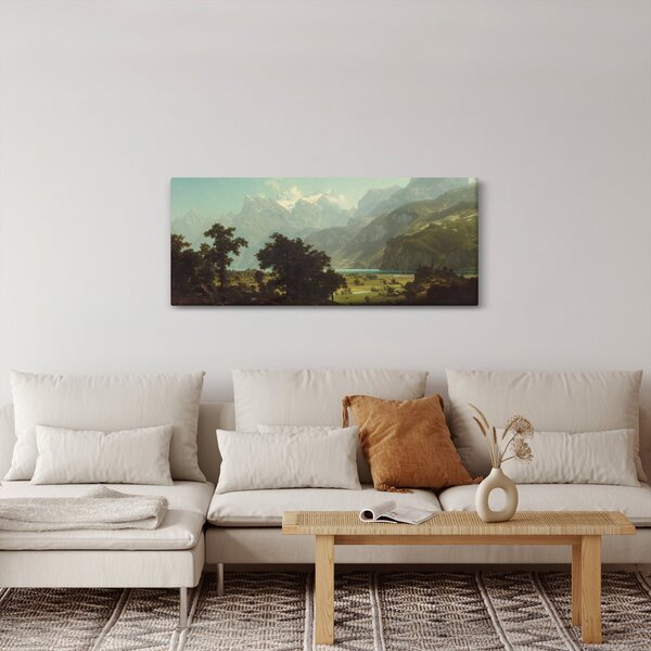 Obraz - Albert Bierstadt, Lake Lucerne, reprodukcia (120x50 cm)