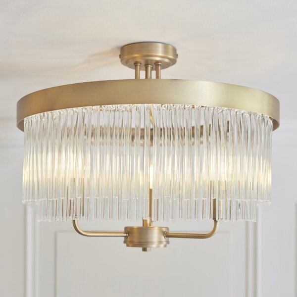 Endon 119109 - Prisadený luster CLERMONT 3xE14/6W/230V mosadz