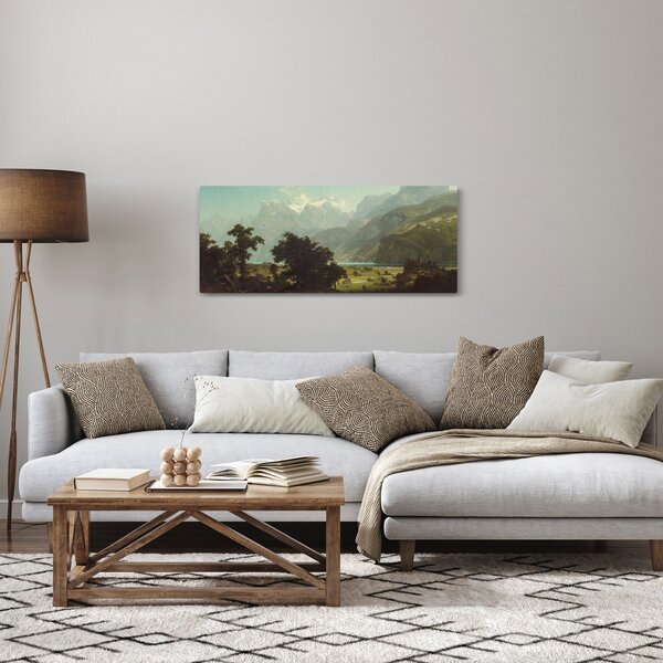 Obraz - Albert Bierstadt, Lake Lucerne, reprodukcia (120x50 cm)