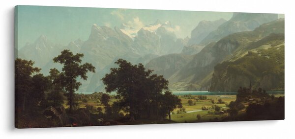 Obraz - Albert Bierstadt, Lake Lucerne, reprodukcia (120x50 cm)