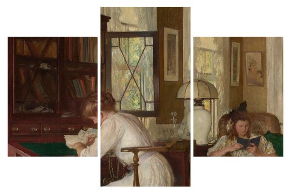Obraz - Edmund Tarbell, Josephine and Mercie, reprodukcia (90x60 cm)
