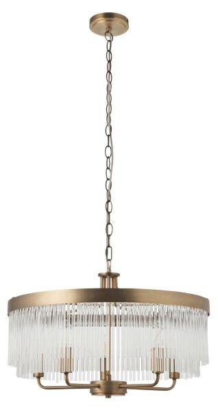 Endon 119110 - Luster na reťazi CLERMONT 5xE14/6W/230V mosadz