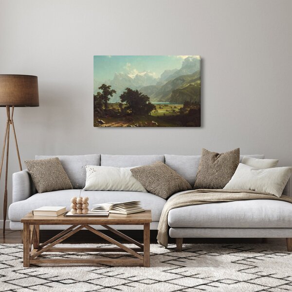 Obraz - Albert Bierstadt, Lake Lucerne, reprodukcia (90x60 cm)