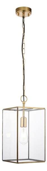 Endon 119141 - Luster na reťazi HAMMOND 1xE27/10W/230V 21,5x21,5 cm mosadz
