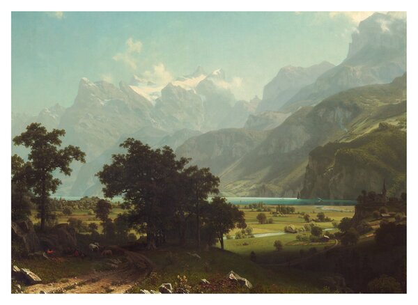 Obraz - Albert Bierstadt, Lake Lucerne, reprodukcia (70x50 cm)