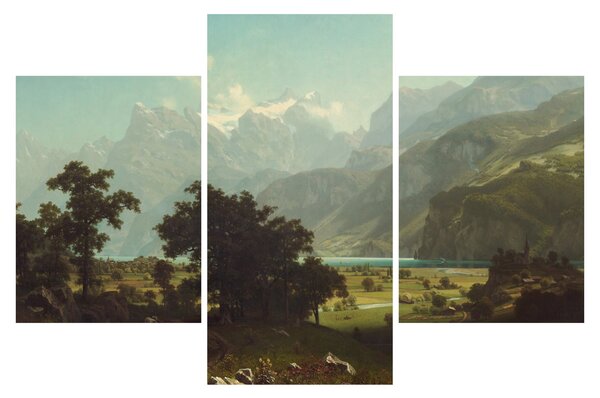 Obraz - Albert Bierstadt, Lake Lucerne, reprodukcia (90x60 cm)