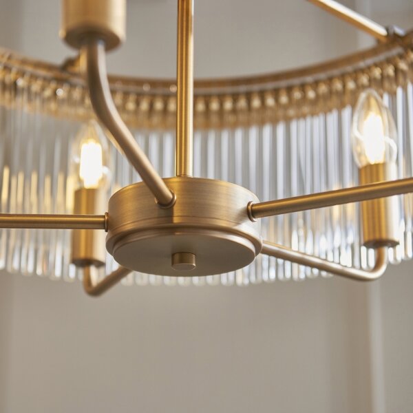 Endon 119110 - Luster na reťazi CLERMONT 5xE14/6W/230V mosadz