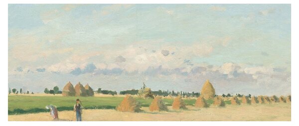Obraz - Camille Pissarro, Landscape, Ile de France, reprodukcia (120x50 cm)