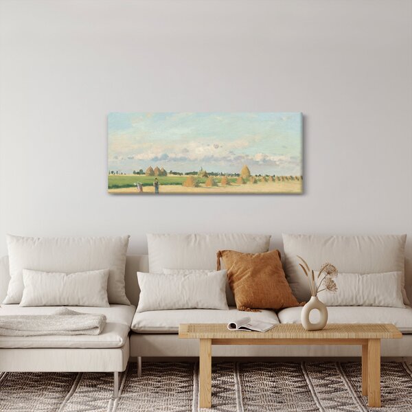Obraz - Camille Pissarro, Landscape, Ile de France, reprodukcia (120x50 cm)
