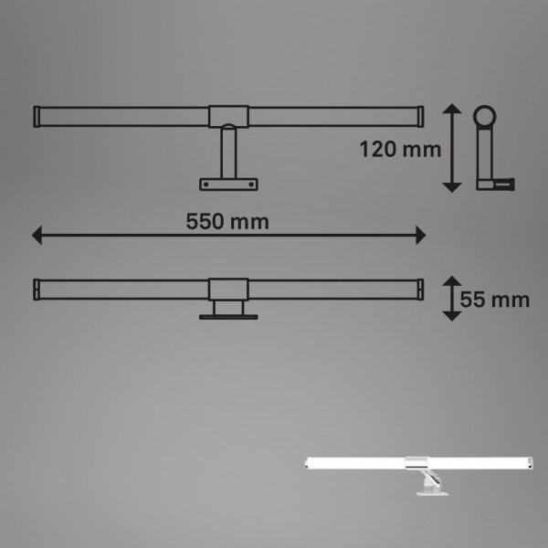 Briloner - LED kúpeľňové osvetlenie zrkadla SALA LED/8W/230V 4000K IP44