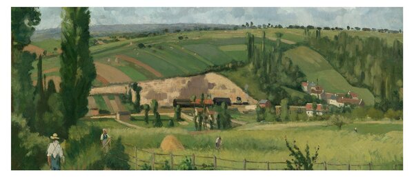 Obraz - Camille Pissarro, Landscape at Les Pâtis, Pontoise, reprodukcia (120x50 cm)