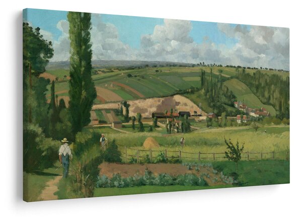 Obraz - Camille Pissarro, Landscape at Les Pâtis, Pontoise, reprodukcia (90x60 cm)