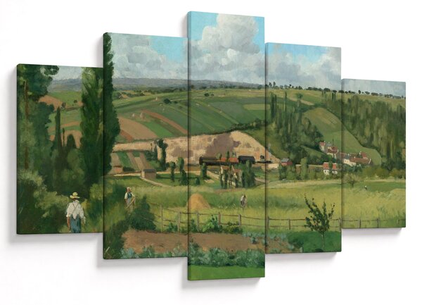 Obraz - Camille Pissarro, Landscape at Les Pâtis, Pontoise, reprodukcia (150x105 cm)