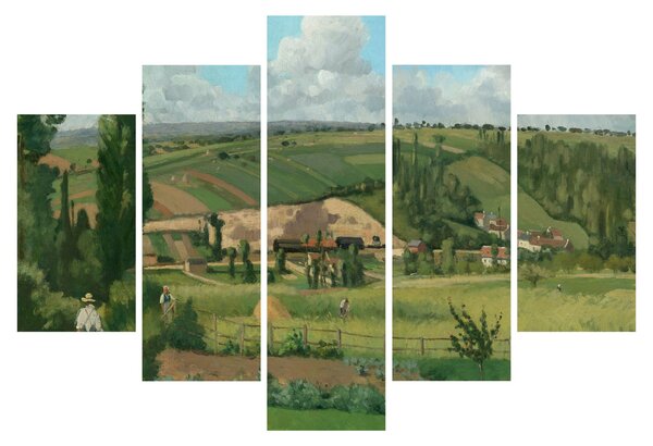 Obraz - Camille Pissarro, Landscape at Les Pâtis, Pontoise, reprodukcia (150x105 cm)
