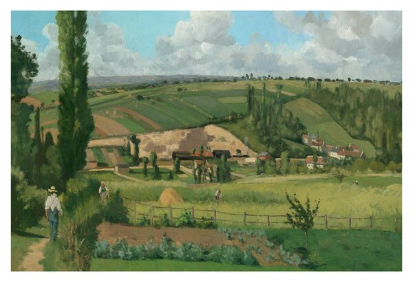 Obraz - Camille Pissarro, Landscape at Les Pâtis, Pontoise, reprodukcia (90x60 cm)
