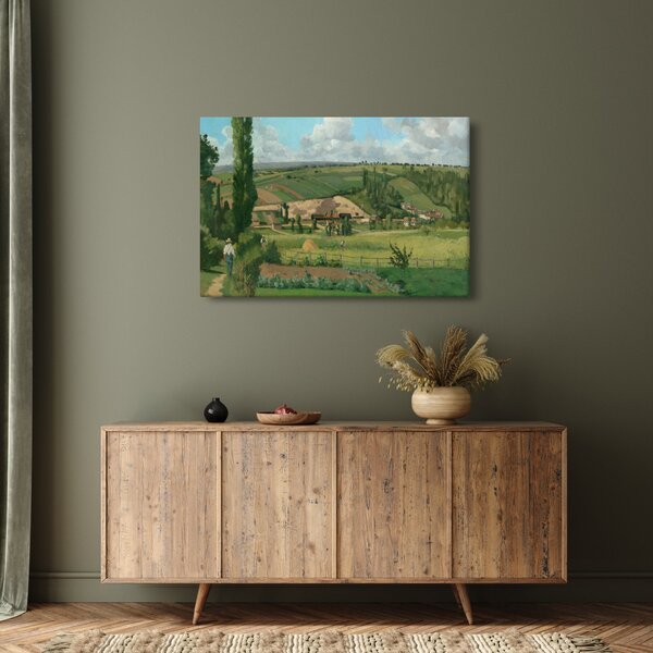 Obraz - Camille Pissarro, Landscape at Les Pâtis, Pontoise, reprodukcia (90x60 cm)