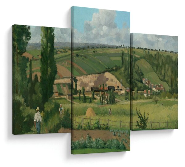 Obraz - Camille Pissarro, Landscape at Les Pâtis, Pontoise, reprodukcia (90x60 cm)